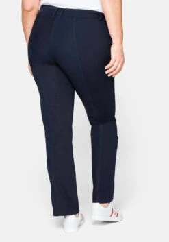 Sheego Gerade Hose Mit Teilungsnähten Und Krempelfunktion 12 Sheego Gerade Hose Mit Teilungsnähten Und Krempelfunktion -Sommertraum Mode 11435200018 03FB8 00 SH