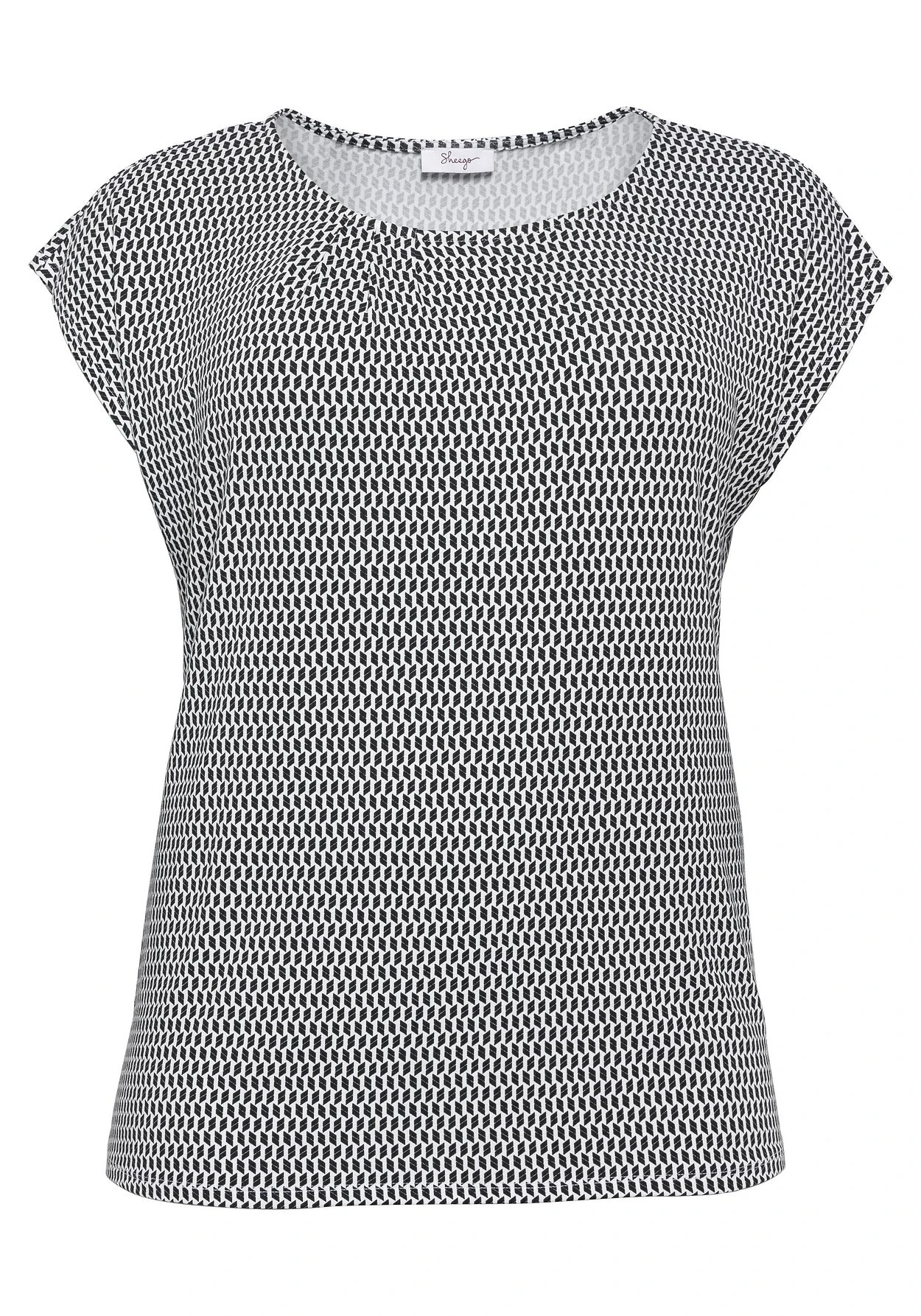 Sheego Shirt Mit Alloverdruck Und Rundhalsausschnitt 5 Sheego Shirt Mit Alloverdruck Und Rundhalsausschnitt – Bild 3