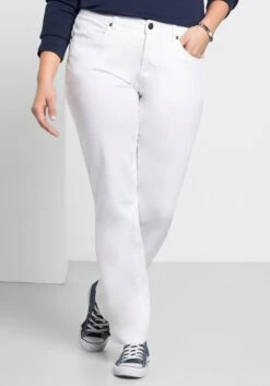 Sheego Gerade Hose Aus Baumwoll-Twill