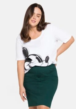 Sheego Rock In Kniefreier Länge, Aus Baumwoll-Twill -Sommertraum Mode 11557401685 04A8V 02 SH