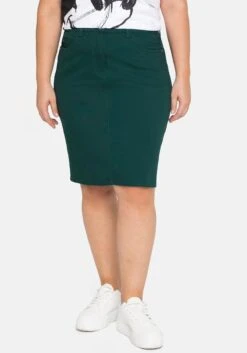 Sheego Rock In Kniefreier Länge, Aus Baumwoll-Twill -Sommertraum Mode 11557401685 04A8X 02 SH