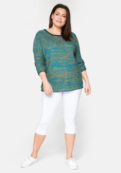 Sheego Bengalin-Hose In Caprilänge Mit Schlupfbund -Sommertraum Mode 11570100010 03FF5 02 SH