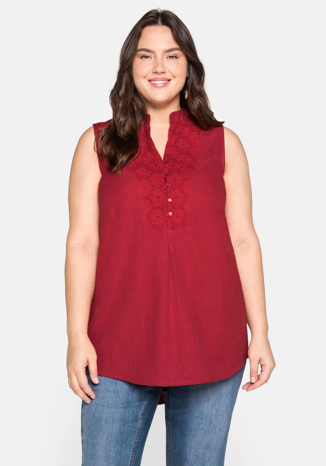 Top Mit Dekorativem Spitzenbesatz 3 Top Mit Dekorativem Spitzenbesatz