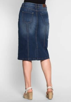 Sheego Jeansrock Mit Teilungsnähten -Sommertraum Mode 11752500330 01 SH