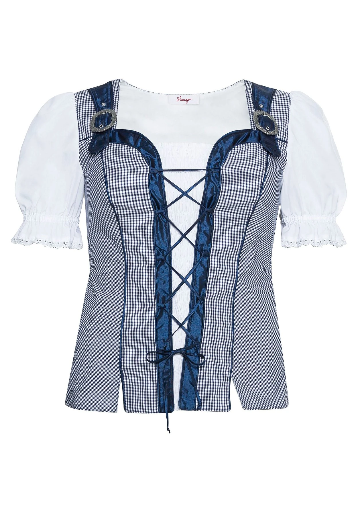 Sheego Trachtenbluse Im Corsagen-Look 5 Sheego Trachtenbluse Im Corsagen-Look – Bild 3