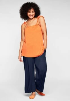 Sheego Weite Strandhose Mit Smokbund Und Taschen -Sommertraum Mode 13057100018 03VAR 01 SH