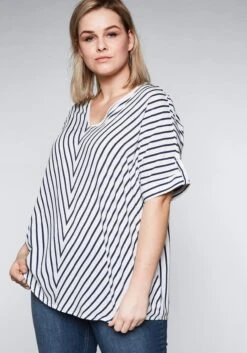 Sheego Tunika In Oversized-Form Mit Streifen