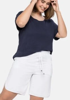 Sheego Jersey-Bermudas Mit Schlupfbund Und Tunnelzug -Sommertraum Mode 13193000010 04CDL 02 SH