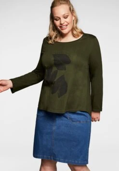 Sheego Stretch-Jeansrock In A-Linie Mit Blütenstickerei 14 Sheego Stretch-Jeansrock In A-Linie Mit Blütenstickerei -Sommertraum Mode 13230400327 045HU 00 SH