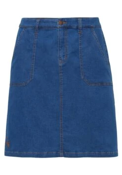 Sheego Stretch-Jeansrock In A-Linie Mit Blütenstickerei 12 Sheego Stretch-Jeansrock In A-Linie Mit Blütenstickerei -Sommertraum Mode 13230400327 045HW 00 SH