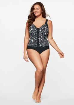 Sheego Badeanzug Raffung Figurformend Shape Tankini-Optik -Sommertraum Mode 13652900404 03CPK 01 SH