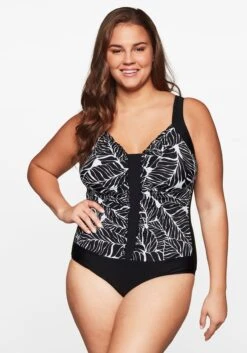 Sommertraum Mode 8 Sheego Badeanzug Raffung Figurformend Shape Tankini-Optik