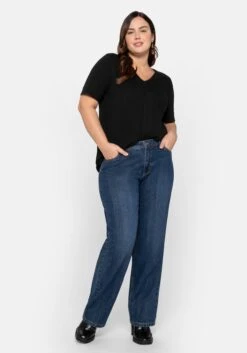 Sheego T-Shirt Mit Gesteppter Falte Vorn, Aus Jersey 11 Sheego T-Shirt Mit Gesteppter Falte Vorn, Aus Jersey -Sommertraum Mode 13853000289 048PJ 02 SH