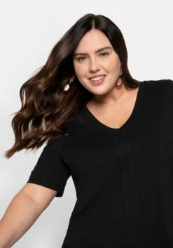 Sheego T-Shirt Mit Gesteppter Falte Vorn, Aus Jersey 13 Sheego T-Shirt Mit Gesteppter Falte Vorn, Aus Jersey -Sommertraum Mode 13853000289 048PL 02 SH