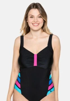 Sommertraum Mode 6 Sheego Badeanzug Mit Kontrasteinsatz An Den Seiten