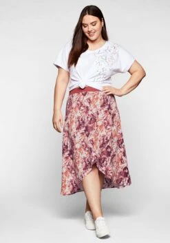 Sheego Rock In Wickeloptik, Mit Alloverdruck