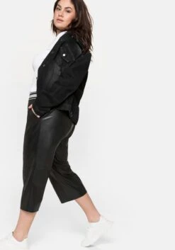 Sheego 3/4-Hose In Lederoptik, Mit Schlupfbund -Sommertraum Mode 14002700289 03XAL 02 SH