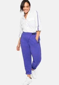 Sheego Joggpants Mit Gummibund Und Druckknöpfen -Sommertraum Mode 14003100184 043C3 02 SH