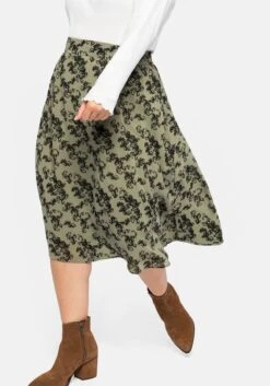 Sheego Chiffonrock Mit Alloverdruck, Leicht Ausgestellte Form -Sommertraum Mode 14005402000 043C8 02 SH