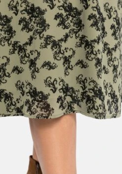 Sheego Chiffonrock Mit Alloverdruck, Leicht Ausgestellte Form -Sommertraum Mode 14005402000 043C9 02 SH