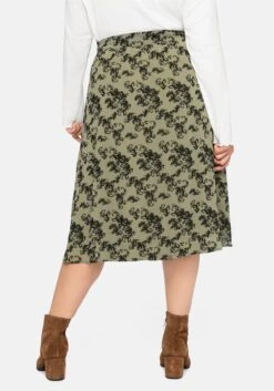 Sheego Chiffonrock Mit Alloverdruck, Leicht Ausgestellte Form -Sommertraum Mode 14005402000 043CC 02 SH