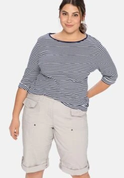 Sheego Stretch-Bermudas Mit Aufgesetzten Taschen Und Patten -Sommertraum Mode 14012200780 03Y10 02 SH