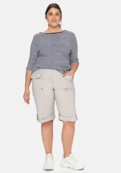 Sheego Stretch-Bermudas Mit Aufgesetzten Taschen Und Patten -Sommertraum Mode 14012200780 03Y19 02 SH