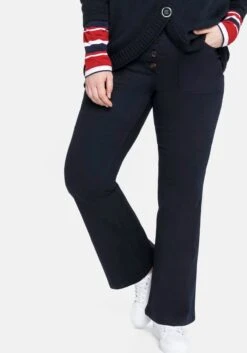 Sheego Bootcut-Hose Mit Markanter Knopfleiste 15 Sheego Bootcut-Hose Mit Markanter Knopfleiste -Sommertraum Mode 14021900035 0433T 02 SH