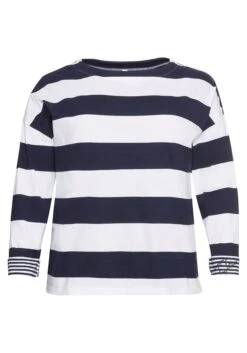 Sheego Langarmshirt Mit Blockstreifen Und U-Boot-Ausschnitt 10 Sheego Langarmshirt Mit Blockstreifen Und U-Boot-Ausschnitt -Sommertraum Mode 14039900018 043M6 00 SH