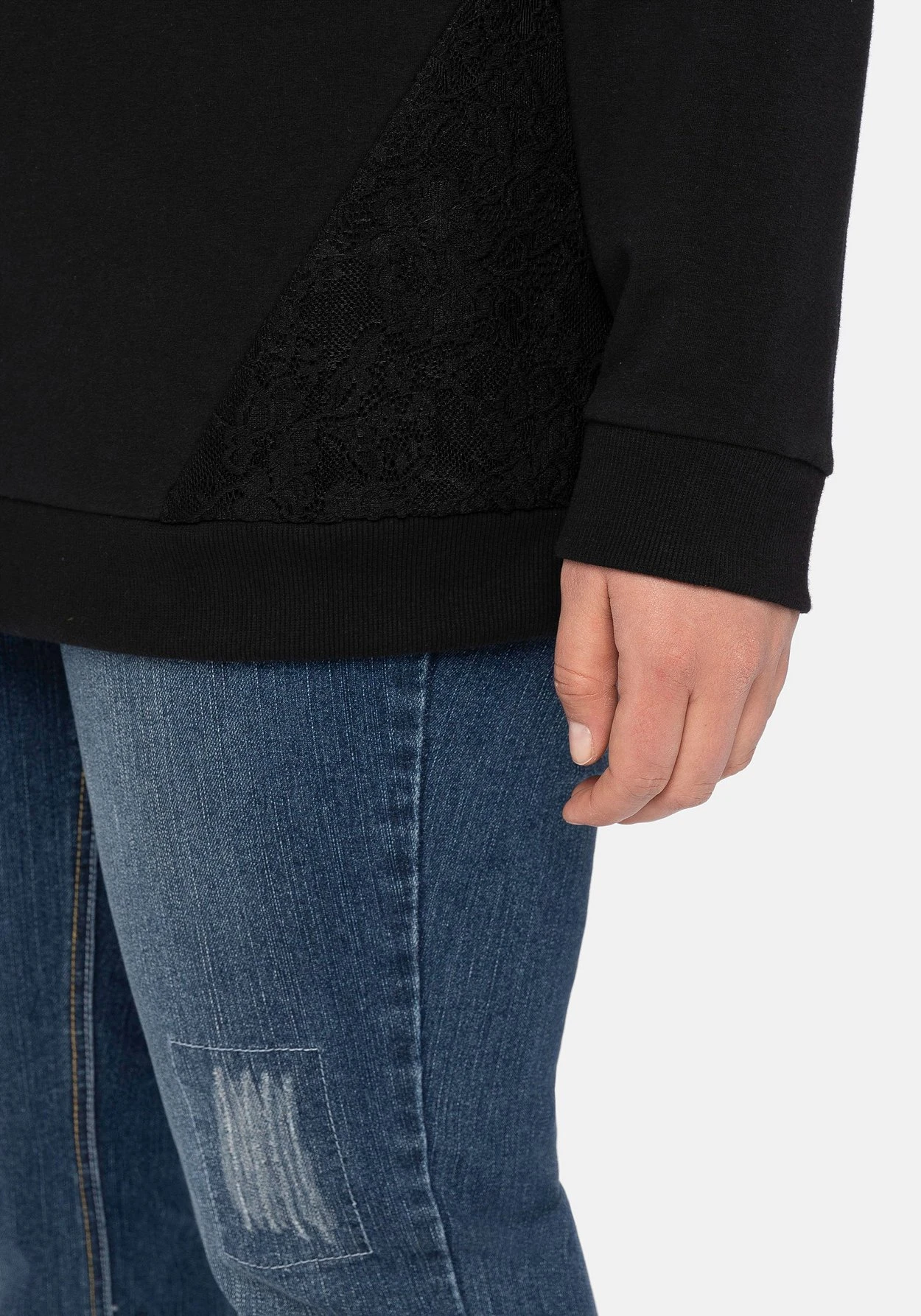 Sweatshirt Mit Schlauchkragen Aus Spitze 7 Sweatshirt Mit Schlauchkragen Aus Spitze – Bild 5