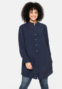 Sheego Longbluse Mit Stehkragen UndPasse Hinten