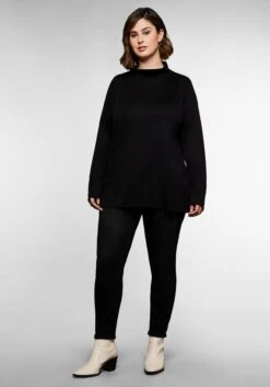 Sheego Langarmshirt Mit Höherem Stehkragen -Sommertraum Mode 14103100289 045WK 01 SH