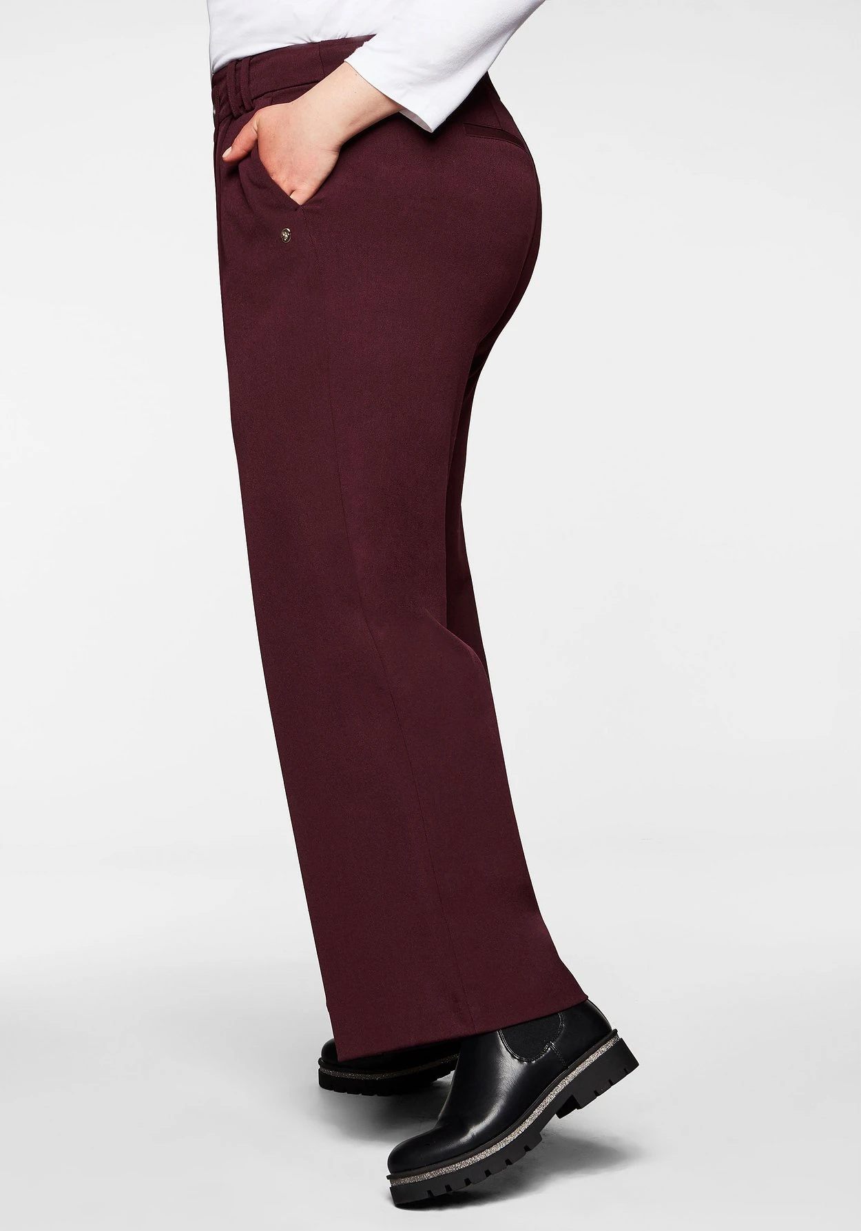 Sheego Weite Hose Mit Asymmetrischem Verschluss 4 Sheego Weite Hose Mit Asymmetrischem Verschluss – Bild 2