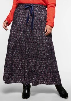 Sheego Bahnenrock Mit Alloverdruck, In Maxilänge 13 Sheego Bahnenrock Mit Alloverdruck, In Maxilänge -Sommertraum Mode 14105902018 0454M 01 SH