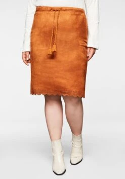 Sheego Rock In Veloursleder-Optik, Mit Wellensaum 15 Sheego Rock In Veloursleder-Optik, Mit Wellensaum -Sommertraum Mode 14107801949 044UX 01 SH