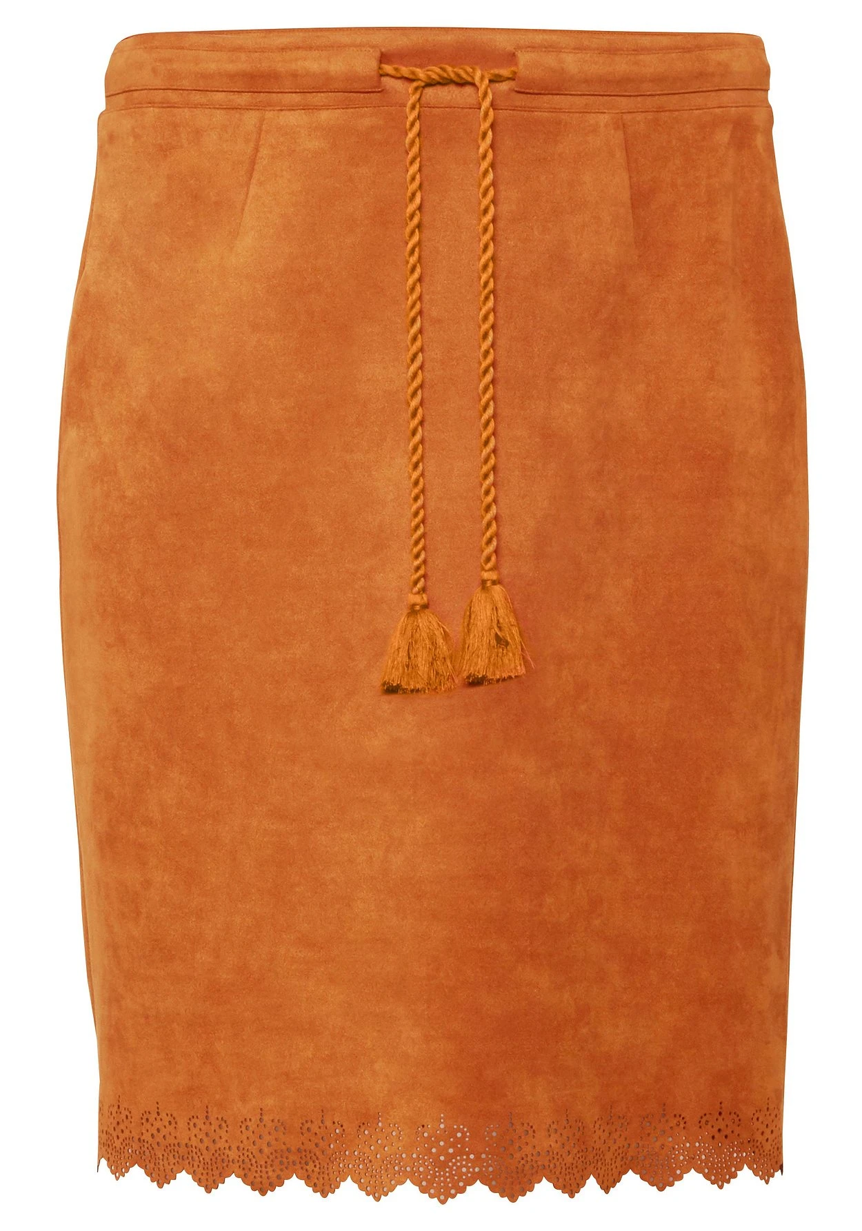 Sheego Rock In Veloursleder-Optik, Mit Wellensaum 6 Sheego Rock In Veloursleder-Optik, Mit Wellensaum – Bild 4