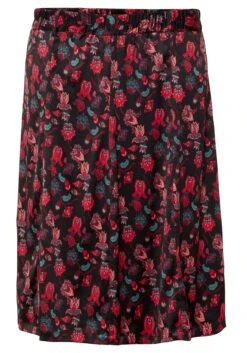 Sheego Bahnenrock Aus Pannesamt, Mit Blumendruck 11 Sheego Bahnenrock Aus Pannesamt, Mit Blumendruck -Sommertraum Mode 14108200377 045AP 00 SH