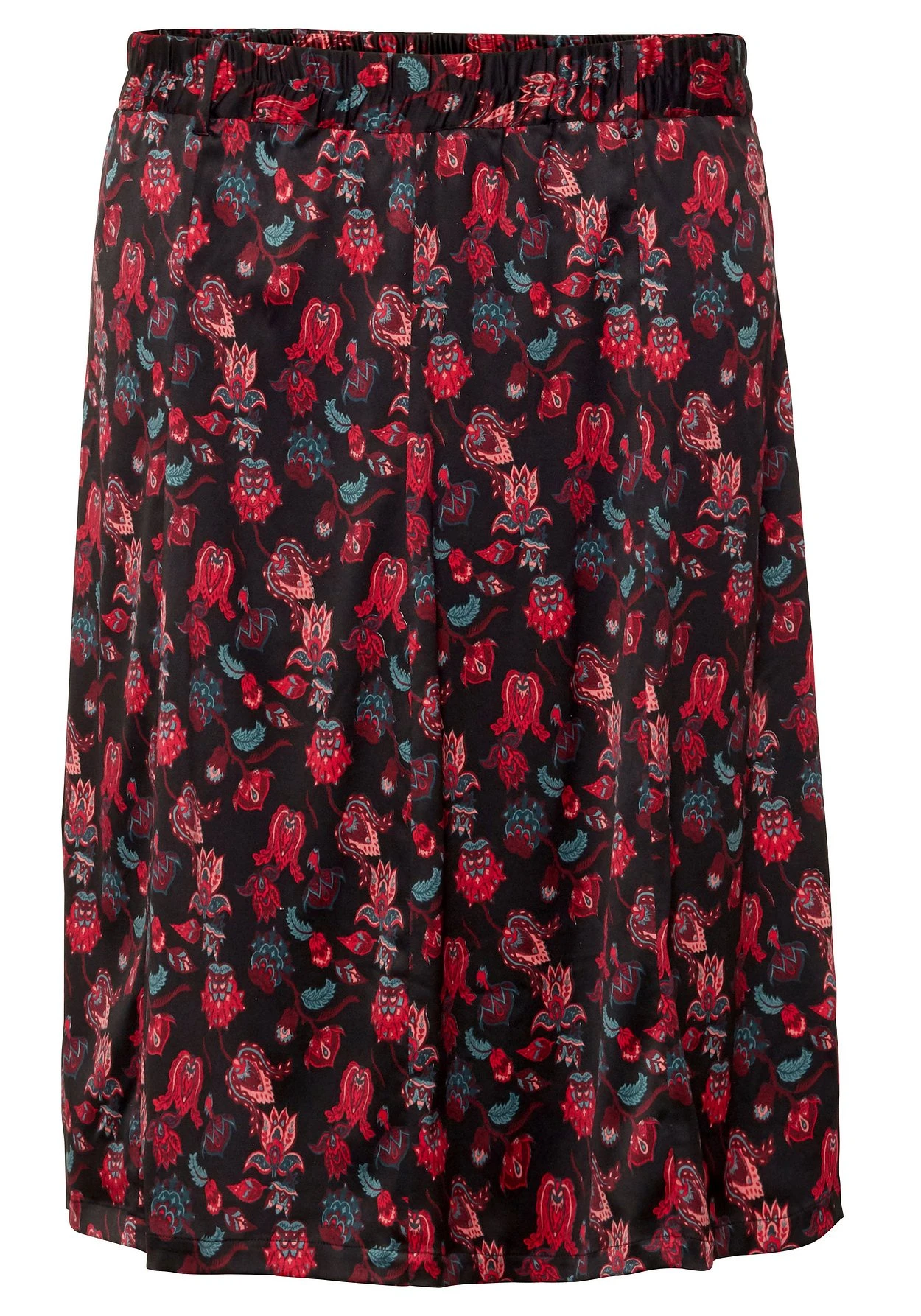 Sheego Bahnenrock Aus Pannesamt, Mit Blumendruck 6 Sheego Bahnenrock Aus Pannesamt, Mit Blumendruck – Bild 4