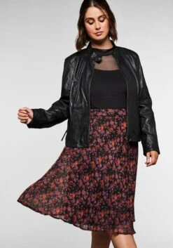 Sheego Plisseerock Mit Eingewebtem Blumenmuster -Sommertraum Mode 14123200377 04669 00 SH