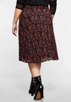 Sheego Plisseerock Mit Eingewebtem Blumenmuster -Sommertraum Mode 14123200377 0466C 00 SH