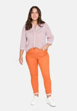 Sheego Bluse Mit Streifen Und V-Ausschnitt 11 Sheego Bluse Mit Streifen Und V-Ausschnitt -Sommertraum Mode 14172701915 04968 02 SH