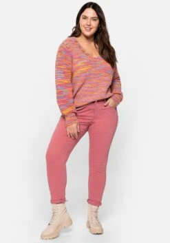 Multicolor-Strickpullover Mit V-Ausschnitt 11 Multicolor-Strickpullover Mit V-Ausschnitt -Sommertraum Mode 14175901745 0488U 02 SH