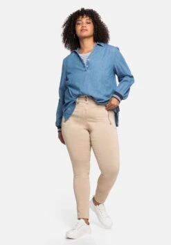 Sheego Skinny Hose Mit High-Waist-Bund, Superelastisch 14 Sheego Skinny Hose Mit High-Waist-Bund, Superelastisch -Sommertraum Mode 14176200780 0498U 02 SH