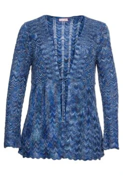 Ajourstrick-Cardigan Mit Wellensaumkante 10 Ajourstrick-Cardigan Mit Wellensaumkante -Sommertraum Mode 14176300795 0482O 00 SH