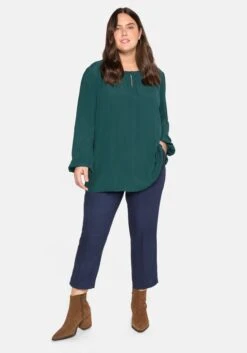 Sheego Hose In 7/8-Länge, Mit Bügelfalte Und In Leichter Struktur -Sommertraum Mode 14192900018 049QQ 02 SH