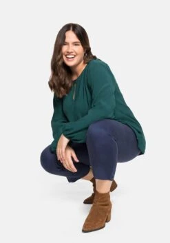 Sheego Hose In 7/8-Länge, Mit Bügelfalte Und In Leichter Struktur -Sommertraum Mode 14192900018 049QX 02 SH