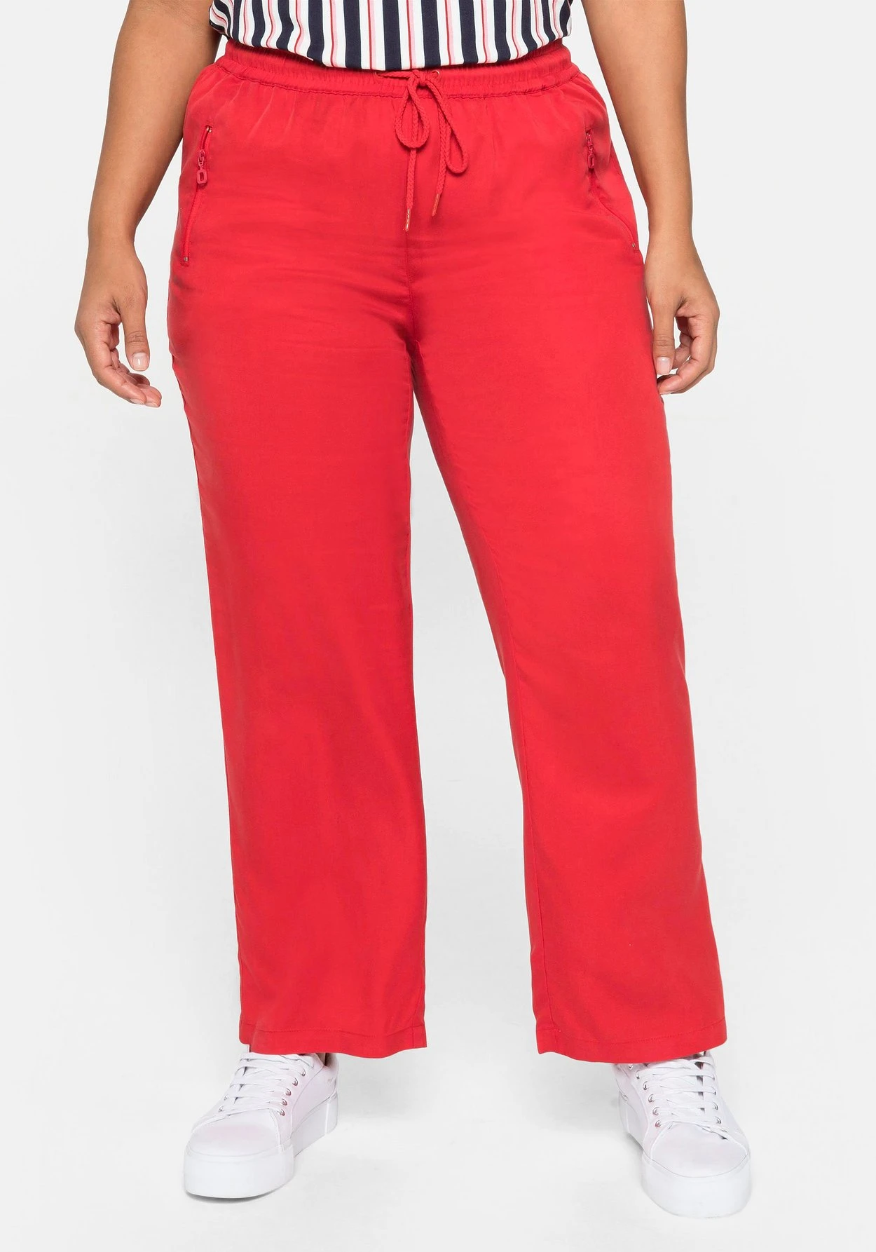 Sheego Gerade Joggpants Mit Elastischem Gummischlupfbund 3 Sheego Gerade Joggpants Mit Elastischem Gummischlupfbund