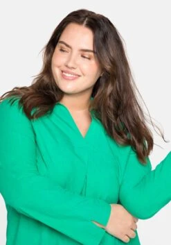 Sheego Tunika Mit Lochmuster Und Blusenkragen -Sommertraum Mode 14199101515 049SB 02 SH