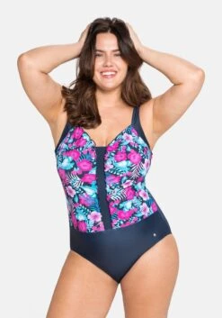 Sheego Badeanzug Mit Blumenprint Und Rüschen