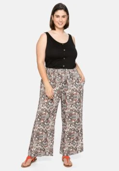 Sheego Weite Strandhose Mit Smokbund, Elastisch -Sommertraum Mode 14221902004 04A05 00 SH